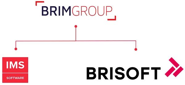BRIM Group Struktur: IMS und Brisoft als Schwestergesellschaften